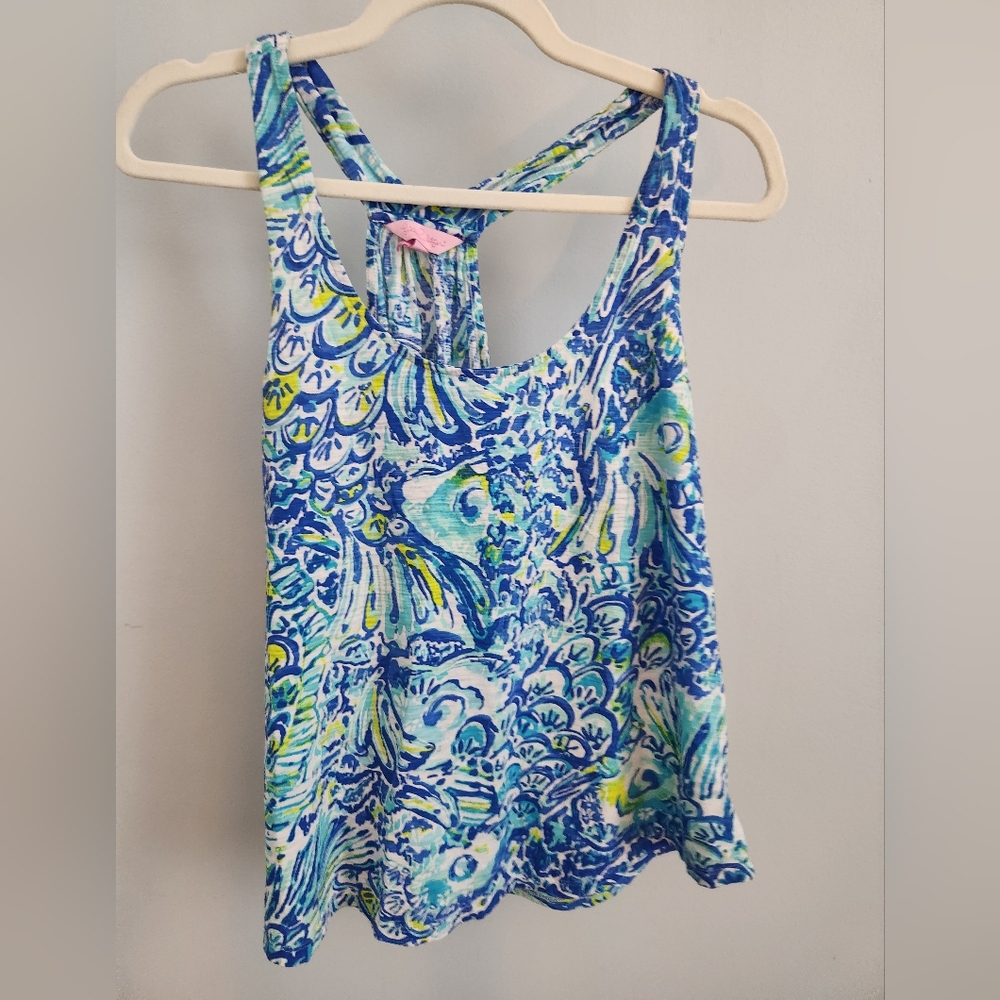 Lilly Pulitzer Blue and Green Tank Top